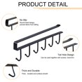 thumbnail image 2 of HOIN Cabinet Hook Wall Hanging Cup Holder Shelf Storage Rack Organizer for Kitchen-Black, 2 of 6