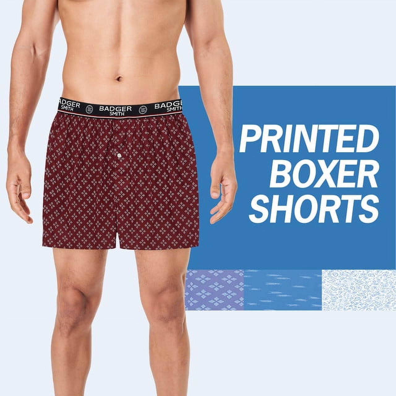 - Boxers Cortos para Hombre, Algodón Cómodo, Boxers de Algodón 100% con Estampados Multicolor, Paquete Múltiple, Talla Grande 6