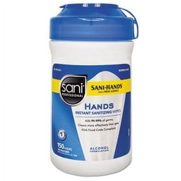 Hands Instant Sanitizing Wipes, 6 x 5, Unscented, White, 150/Canister, 12 Canisters/Carton Hands Instant Sanitizing Wipes, 6 x 5, Unscented, White, 150/Canister, 12 Canisters/Carton