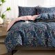 thumbnail image 2 of Funda Nórdica Rey Floral Algodón Suave 3 Piezas Juego de Cama Jardín Vintage, 2 of 9
