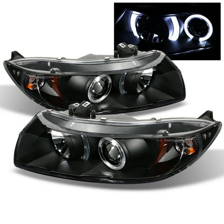 2005 Honda Civic Headlight - Fits 06-11 Honda Civic 2Dr Coupe Black Bezel Dual Halo Projector Headlights Lamp