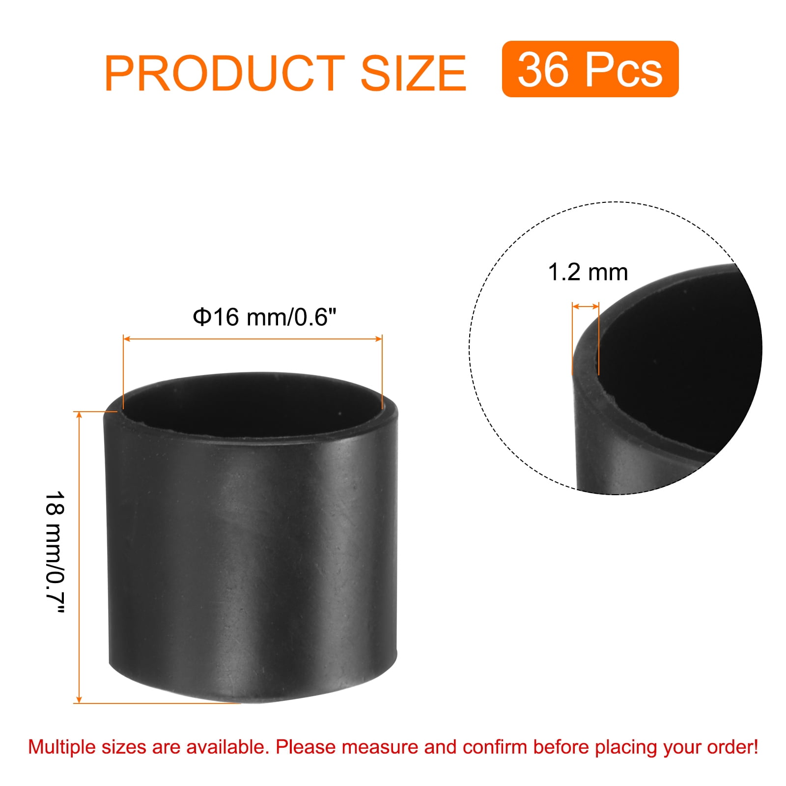 Unique Bargains Durable Round Chair Leg Caps for Effective Floor Protection 0.62"
