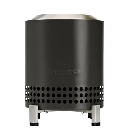 Solo Stove Mesa XL Tabletop Fire Pit with Stand | Low Smoke Outdoor Mini Fire for Urban & Suburbs | Fueled by Pellets or Wood, Stainless Steel, With Travel Bag, H: 8.6" x D: 7", 2.3 lbs, Ash