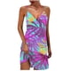 thumbnail image 1 of Vestido de tirantes sin mangas estampado con cuello en V a la moda de verano para mujer Pompotops ghjkhdj4592, 1 of 1