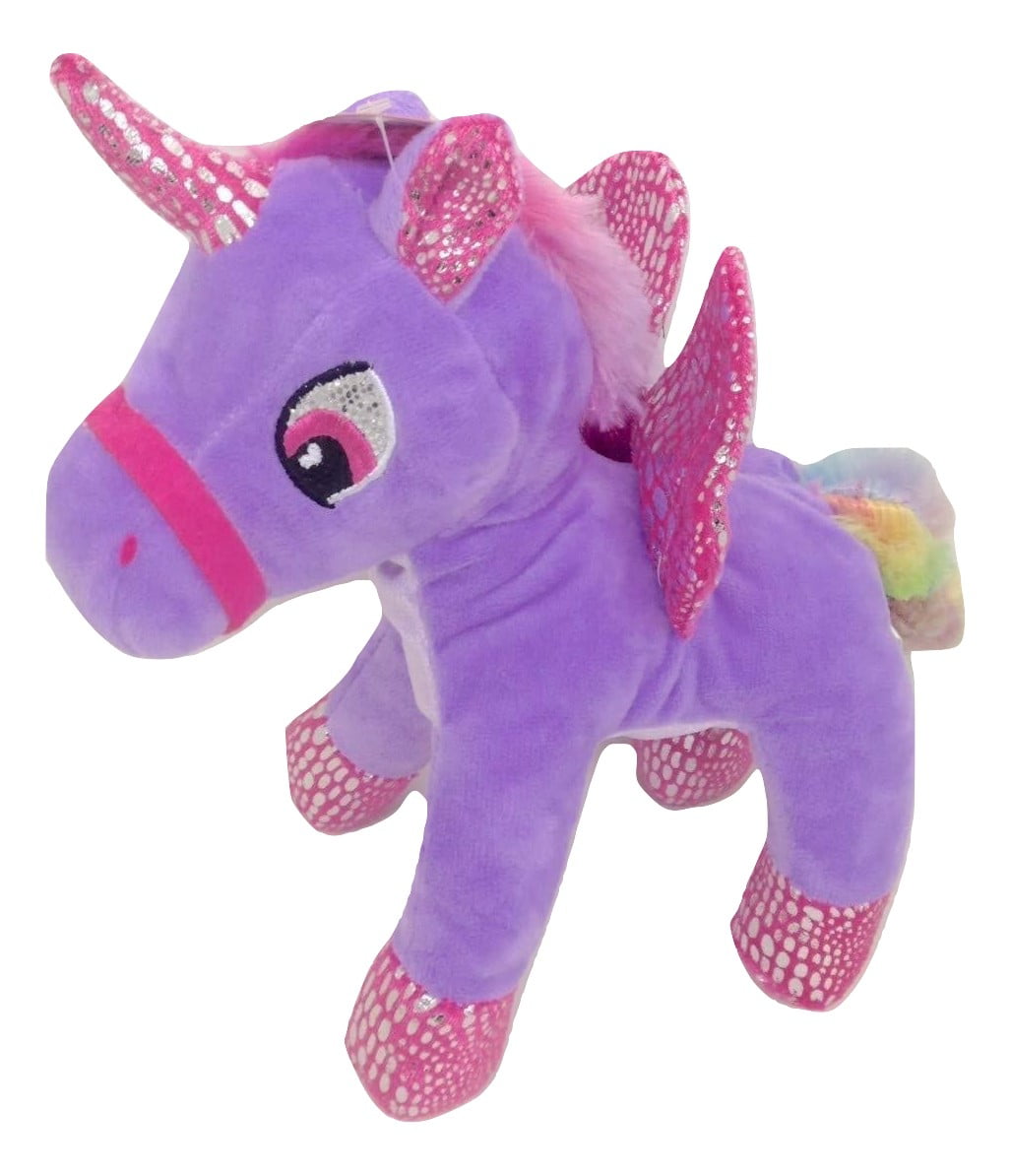 Super Cute Soft Plush Purple Rainbow Unicorn 