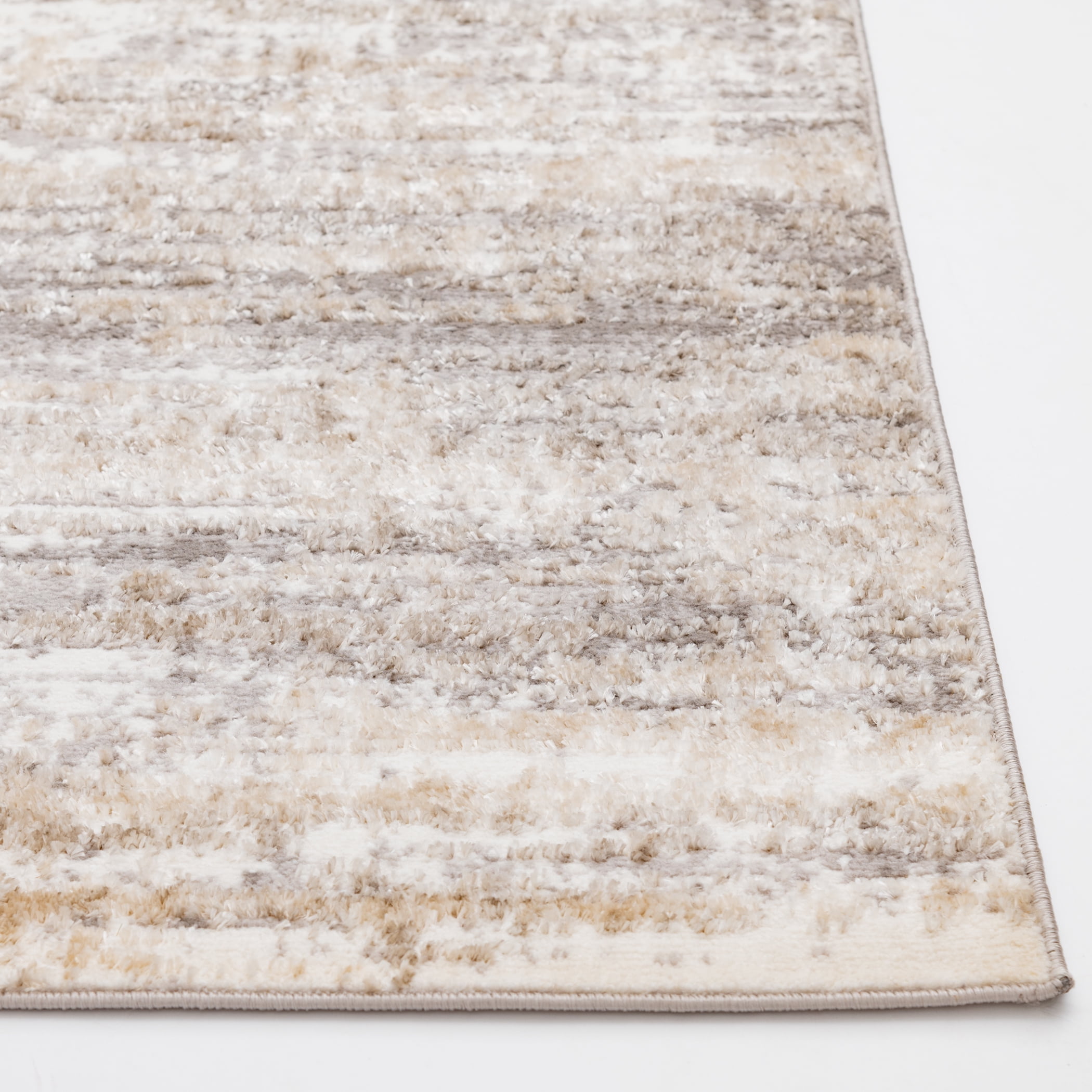 Mainstays 5x7 Neutral Shiny Abstract Indoor Area Rug