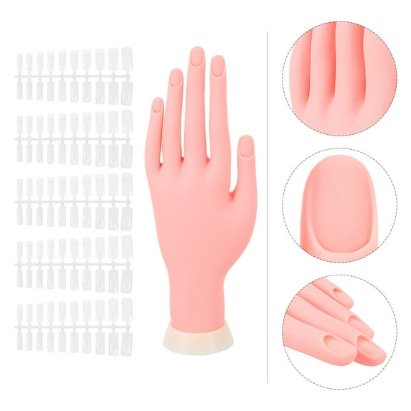 LOLIPPYY Nail Training Hand Model for Beginners, Realistic Hand-Shaped Design for Nail Art Practice and Manicure Skills