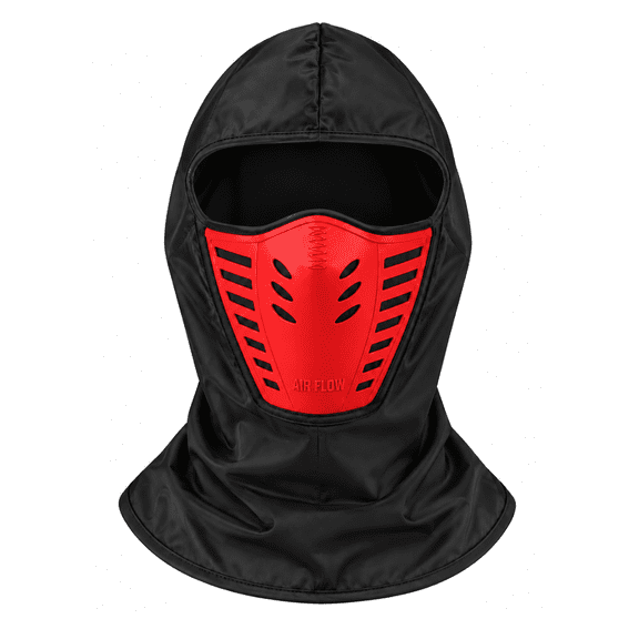 Black Ninja Hood W/ Red Mask Costume Accessory