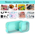 thumbnail image 5 of DODAMOUR Clear Makeup Bag Set of 2, TSA Approved Waterproof Travel Cosmetic Bag, PVC Nylon Portable Makeup Organizer Bags for Women (Green), 5 of 6
