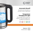 thumbnail image 3 of Open Box Complete CuisineElectric Kettle with Temp Control, Electric Tea Kettle with Stainless-Steel Heating Element, 1.7 Liters, 3 of 9