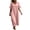 Pink, variant on Admvng Womens Casual Dress Short Sleeve Pockets V Neck Flowy Summer Linen Dress
