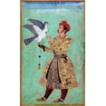 thumbnail image 2 of Anon, Mughal c1690 13x18 Black Ornate Wood Framed with Double Matting Museum Art Print Titled - Prince and Falcon, 2 of 4