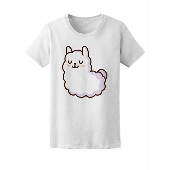 Cute Llama Cloud Adorable Alpaca T-Shirt Women -Image by Shutterstock, Female XX-Large