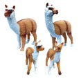 thumbnail image 2 of PETSOLA 4 PCS PVC Animal Figurines Toys, 4PCS Zoo Alpaca Figures, Animal, 2 of 10