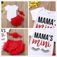 thumbnail image 3 of 3Pcs Summer Newborn Baby Girl Romper Jumpsuit + Ruffle Tutu Shorts Flower Headband Outfits Set Age For 0-24 Months, 3 of 4