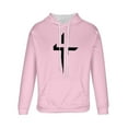 thumbnail image 5 of Blczomt Loose Fit Hoodies for Men Graphic Pullover Hoodie Pink Sweatshirt Casual Winter Mens Clothing,L, 5 of 5