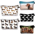 thumbnail image 2 of Bolsa de cosméticos con estampado de perro salchicha para mujer, monedero de moda para compras, bolsa de almacenamiento de maquillaje para niña, estuche de cosméticos, regalo, neceser Fivean unisex, 2 of 2