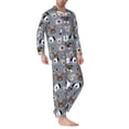 thumbnail image 2 of Pofeuu Cute Dog Faces Print Men's Long Sleeve Pajama Set Pijamas Para Hombres Pijamas Para Hombres Mens Pajamas Set-Large, 2 of 7