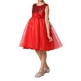 thumbnail image 2 of Splozh Baby Dress 4-9 Years Kids Girls Floral Bridesmaid Pageant Gown Birthday Party Wedding Dress,Red,5-6 Years, 2 of 8