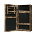 thumbnail image 3 of SONGMICS Lockable Jewelry Cabinet Armoire, Wall-Mounted Organizer with Mirror, Rustic Brown, 3 of 5