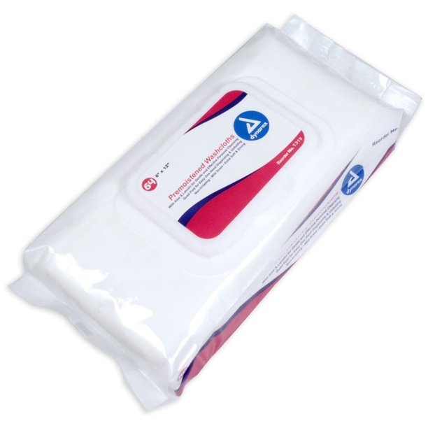 Dynarex Personal Cleansing Adult Washcloth 9"x13" (64/Pack) Walmart