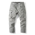 thumbnail image 2 of WREESH Men's Cargo Pants Long Casual Sport Pants Trousers Running Joggers Sweatpants Gray, 2 of 4