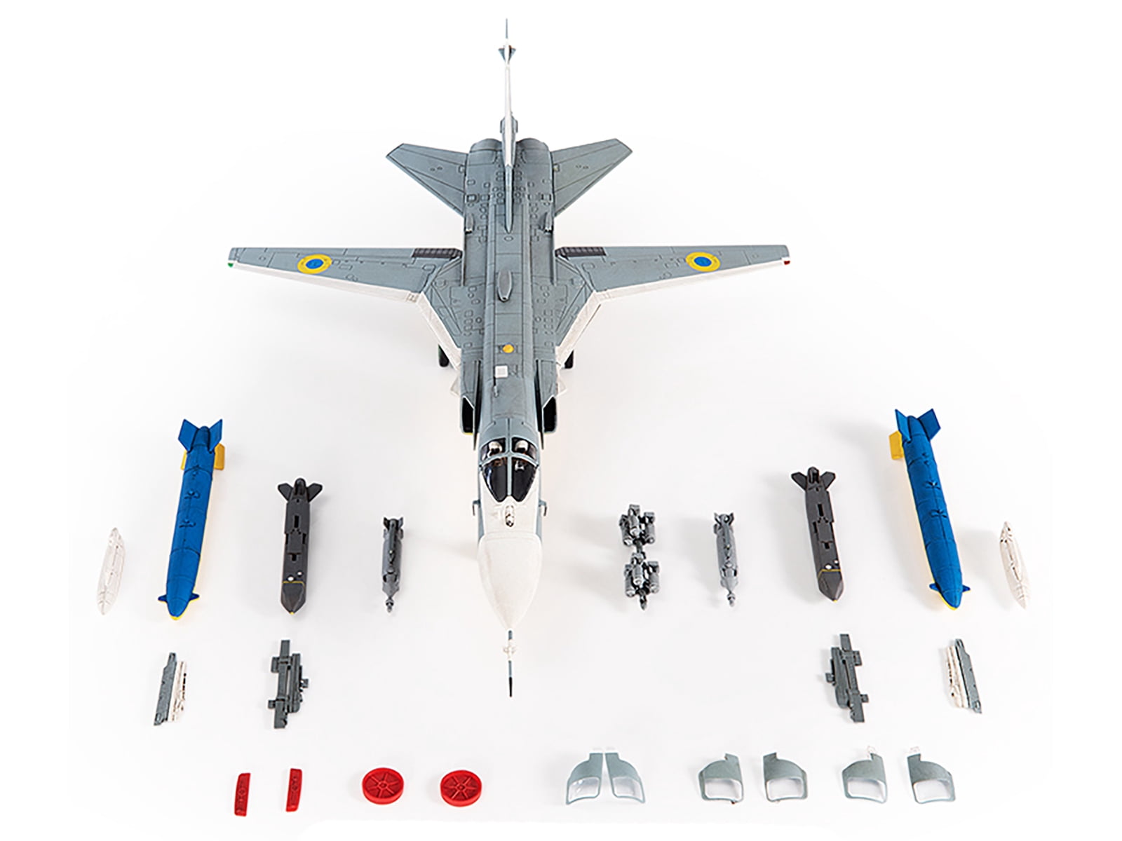Sukhoi Su-24M Fencer-D Bomber Aircraft "Ukraine War" (2023) Ukrainian Air Force 1/72 Die Cast Model by JC Wings