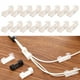 thumbnail image 4 of 16 Clips Autoadhesivos para Cables, Clips de Plástico ABS para Soporte de Cables - Blanco Sunnimix Clip de cable de red adhesivo, 4 of 8