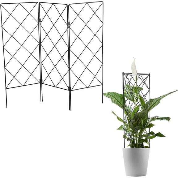 Namzi Garden Trellis for Climbing Plants, Iron Lattice Fence Plant Support Frame for Cucumber,Clematis,Rose Vines,Ivy