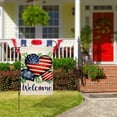 thumbnail image 3 of Rdsfhsp 4th of July Decorative Linen Garden Flag 12x18 inch, Patriotic Welcome Garden Flag Double sided for Memorial Day Independence Day Yard Lawn Patio Outside Decor, 3 of 5