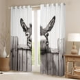 thumbnail image 2 of Erosebridal Donkey Peeking Fence Print Black Out Curtains, Farmhouse Decor Curtains Pack of 2 (42x63 Each) for Kids Boys and Girls, 2 of 6