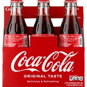 Coca-Cola Soda Pop Glass Bottles, 8 fl oz, 6 Pack