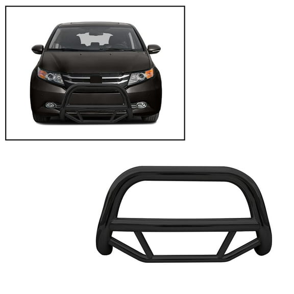 Black Horse Max Bull Bar No Skid Plate Black Compatible with 2005-2015 Honda Odyssey-MBB-HOB3101