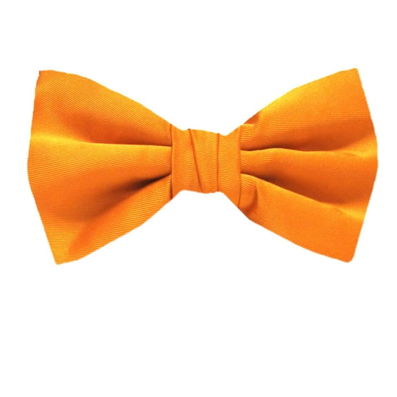 Buy Your Ties - PBT-ADF-11 - Men's Pre-tied Formal Tuxedo Solid Color Satin Bow Tie Orange