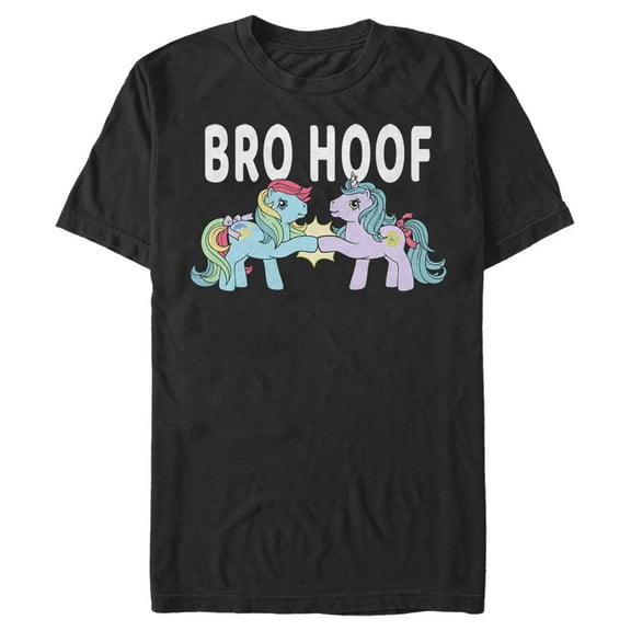 Men's My Little Pony Bro Hoof Greeting Graphic Tee Black 2X Large