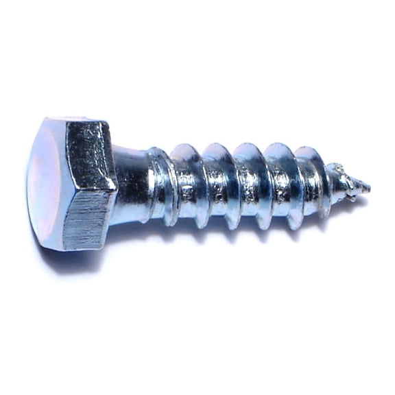 3/8" x 1-1/4" Zinc Grade 2 / A307 Hex Head Lag Screws HLSHS-381 (100 pcs)