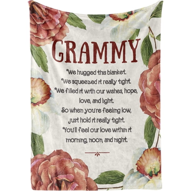LHSHID Grammy Throw Blanket Grammy Gifts Flannel Blankets Gift for Grammy on Mother''s Day Birthday and Christmas 50x60in