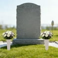 thumbnail image 4 of PONPRNGY 2Pcs Memorial Floral Vases, Cemetery Vase, Headstones Flower Holder, Grave Cone Vase, Flower Pots for Outdoor Plants, Decorative Plastic Containers, 4 of 6