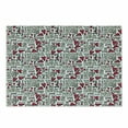 thumbnail image 1 of Love Cutting Board, Graffiti Style Love Word with Hearts Couple Date Romantic Feelings Theme, Decorative Tempered Glass Cutting and Serving Board, Small Size, Magenta Ivory Pale Green, by Ambesonne, 1 of 1