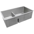 thumbnail image 4 of Ruvati USA RVH7418 33 in. Low-Divide Undermount 40-60 Double Bowl 16 Gauge Rounded Corners Stainless Steel Kitchen Sink, 4 of 7