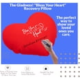 thumbnail image 3 of GLADNESS! Heart Pillow for After Bypass Open Heart Surgery, Mastectomy, Post Surgical Recovery Cough Seat Belt Pillow Bless Your Heart Get Well Soon Cardiac Patient Gift Pillow with Autograph Pen, 3 of 6