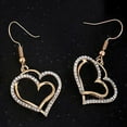 thumbnail image 6 of Yesbay Women Necklace Earrings Set ,Hollow Out Heart Shape Decor Prom Party Hanging Earrings Pendant ,Clavicle Necklace Wedding Dating Jewelry Set, 6 of 8