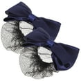 thumbnail image 3 of 2 Pcs Couvre-Chignon pour Femmes Filet Infirmière Nœud Couvre-Chignon Pinces à Cheveux Accessoires pour Cheveux, 3 of 8