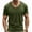 Army Green, variant on Afuyipoi Tshirts for Men V-neck Casual Solid Short Sleeve Sport Tee Tops Army Green Size L