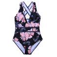 thumbnail image 5 of Lopeceal Women Halter Plunge V Neck One Piece Swimsuits Sexy Mesh Hollow Out Bathing Suits, 5 of 7