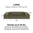 thumbnail image 5 of FurHaven Pet Products Faux Fur & Velvet Pillow Sofa Pet Bed for Dogs & Cats - Dark Sage, Large, 5 of 8