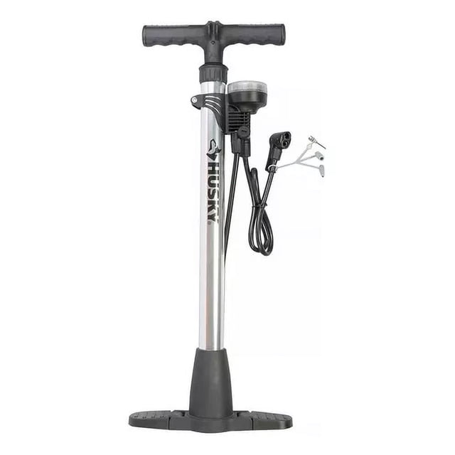 Bomba de Pie Husky Para Bicicleta Plata 160 psi