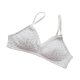 thumbnail image 1 of Lace Bralette Women Wireless Bralettes Padded Push Up Bralette V Neck Large Breast Minimizer Comfortable Everyday Bra White L, 1 of 4