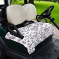 thumbnail image 2 of Golf Cart Seat Covers for 2 Seater,Grey-Purple Flower Microfiber Cart Seat Towel Blanket,Vintage Farmhouse Boho Leaf Spring Absorbent Breathable Non Slip Bench Seats Protector for Golf Course 51"x31", 2 of 9