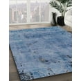 thumbnail image 2 of Ahgly Company Indoor Rectangle Abstract Steel Blue Persian Area Rugs, 2' x 5', 2 of 6